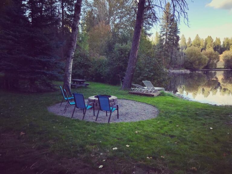 chairs by lake